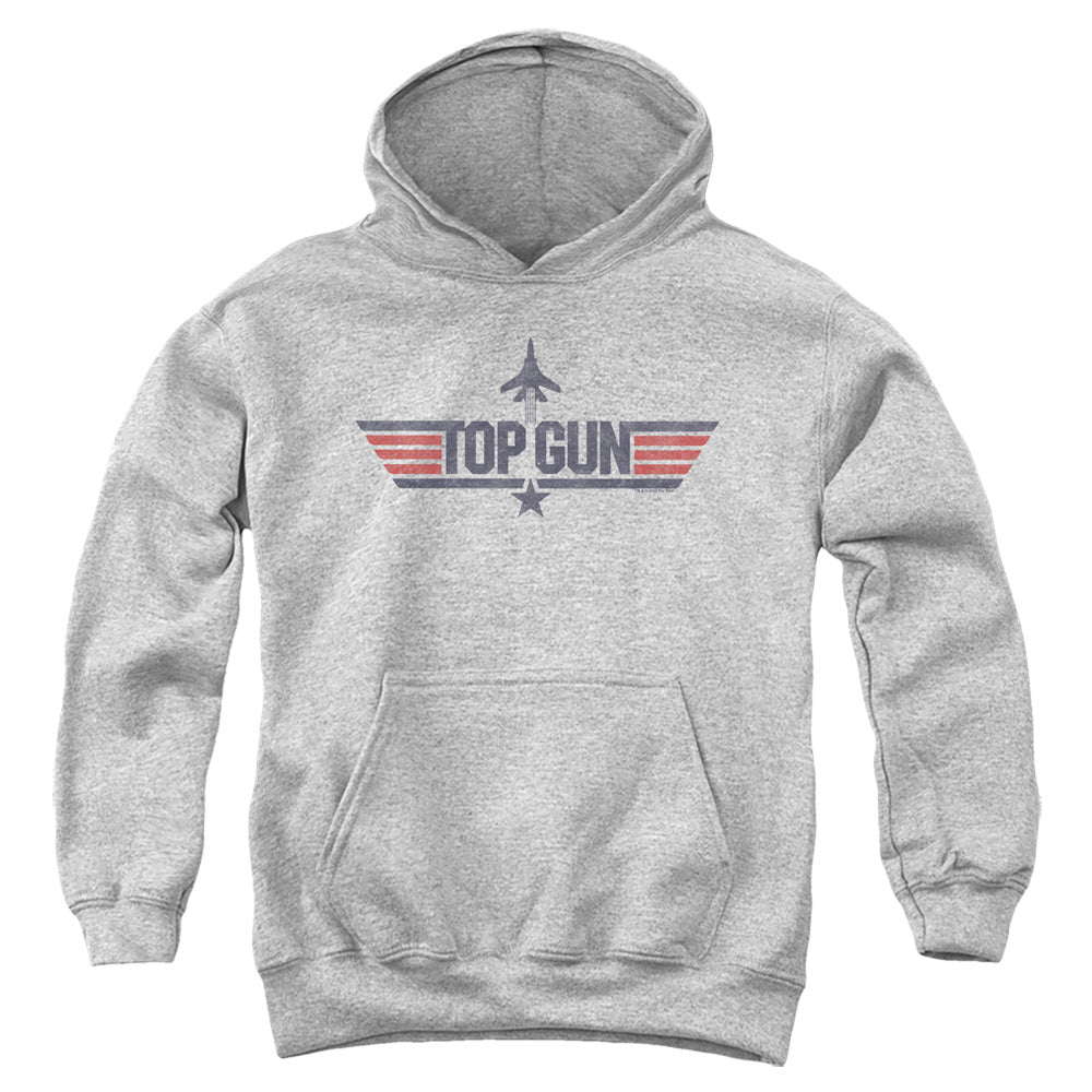 Top Gun Logo Grey Youth Hoodie