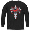 Superman Gothic Steel Logo Youth Long Sleeve T-Shirt