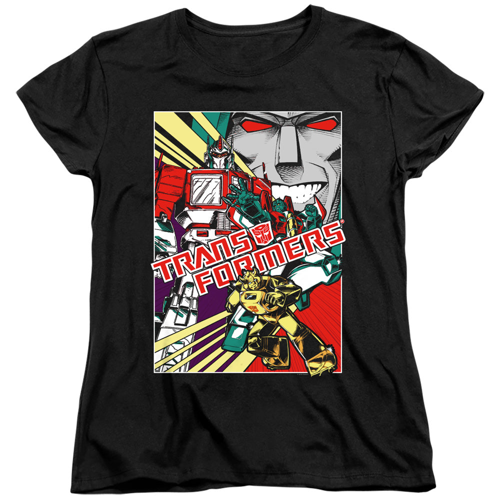 Transformers Comic Poster Womens T-Shirt
