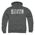The Batman Text on Gray Pullover Hoodie