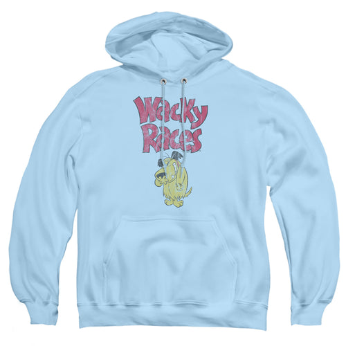 Wacky Races Muttley Snicker on Light Blue Pullover Hoodie