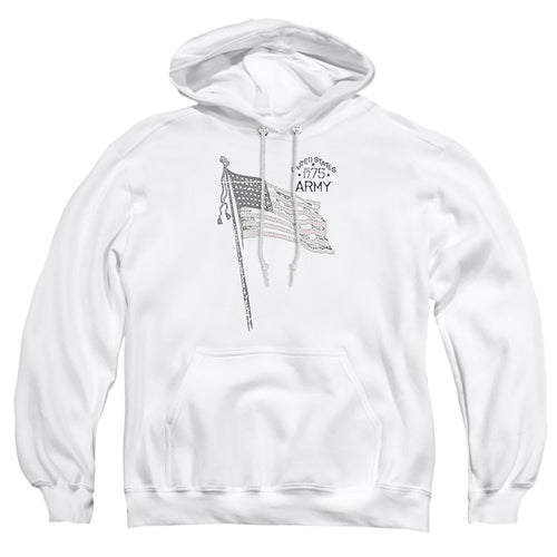 US Army Flag Sketch Pullover Hoodie