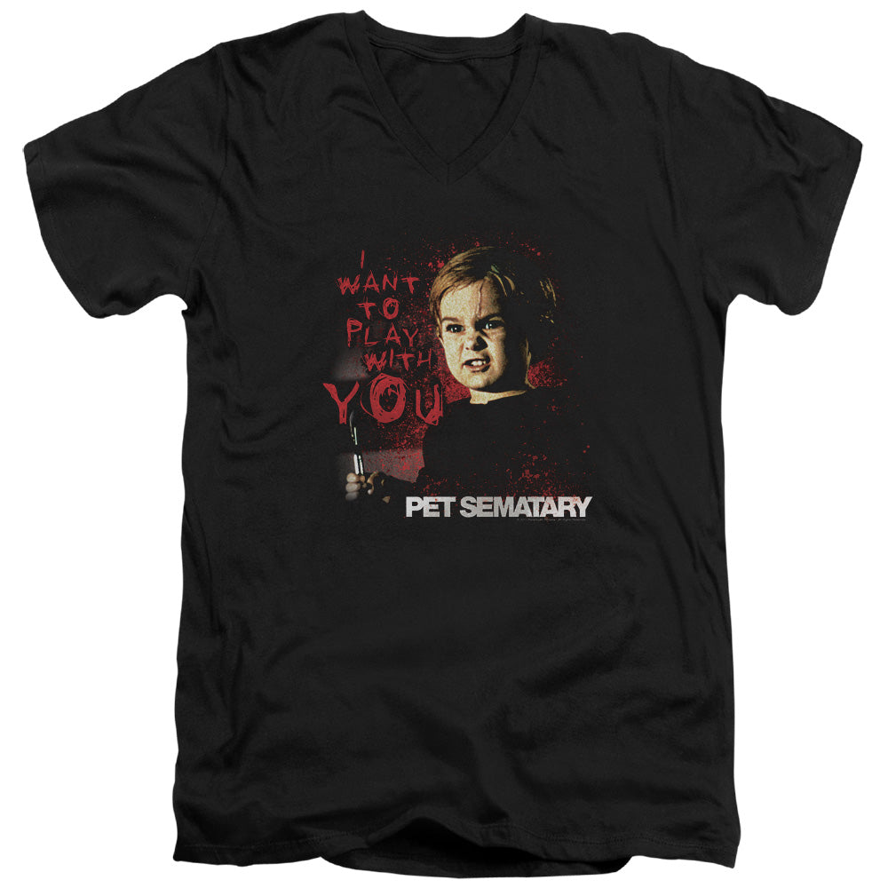 Pet Sematary I Want to Play V-Neck T-Shirt