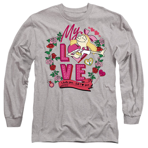 Hey Arnold Valentine'S Day Helga, I Hate You, But Love You Long Sleeve T-Shirt