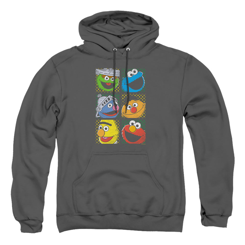 Sesame Street Group Squares Pullover Hoodie