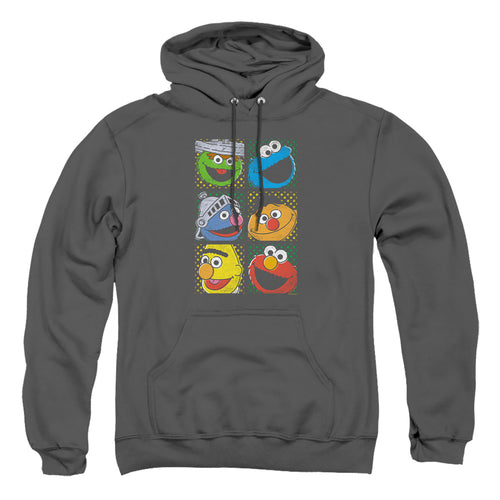 Sesame Street Group Squares Pullover Hoodie