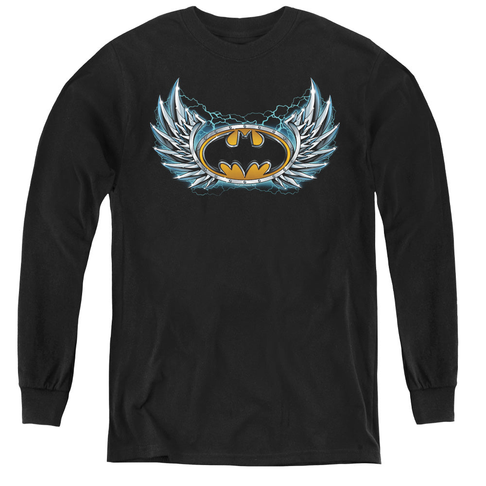 Batman Steel Wings Logo Youth Long Sleeve T-Shirt