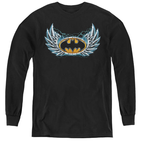 Batman Steel Wings Logo Youth Long Sleeve T-Shirt