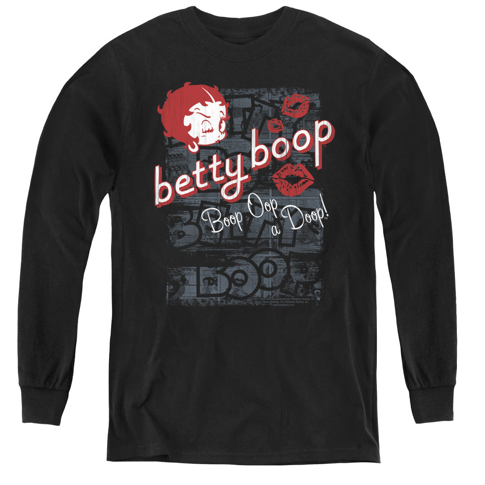 Betty Boop Boop Oop Youth Long Sleeve T-Shirt