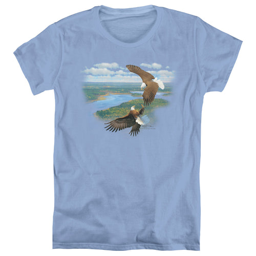 Wild Wings Sky Dancers Bald Eagles Womens T-Shirt