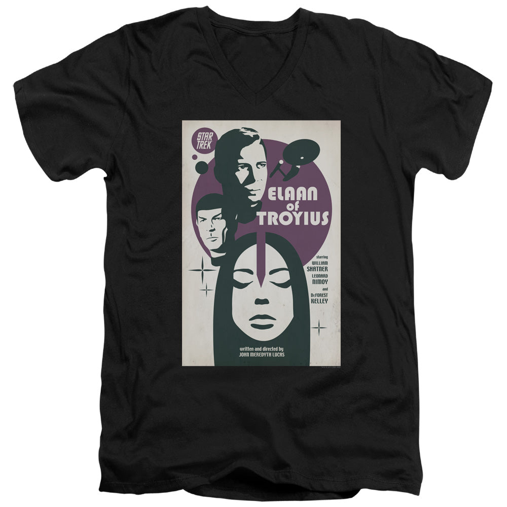 Star Trek Juan Ortiz Elaan of Troyius Black V-Neck T-Shirt