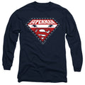 Superman for President Navy Long Sleeve T-Shirt