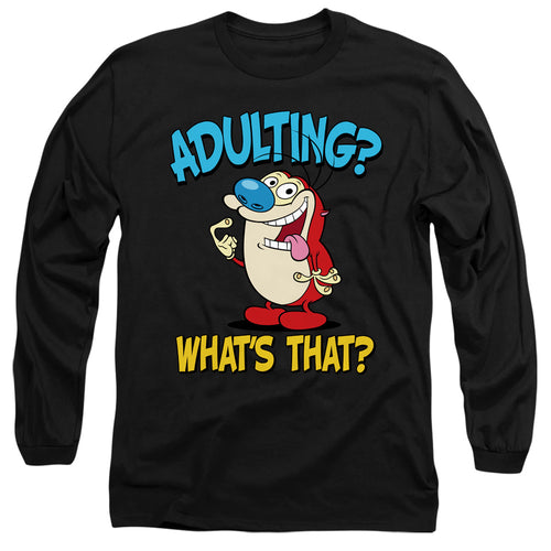 Ren and Stimpy Adulting Stimpy Long Sleeve T-Shirt