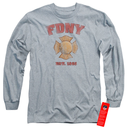 New York City Fdny Vintage Badge Long Sleeve T-Shirt
