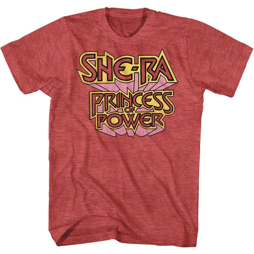 She-Ra Logo Masters of the Universe t-shirt in red heather