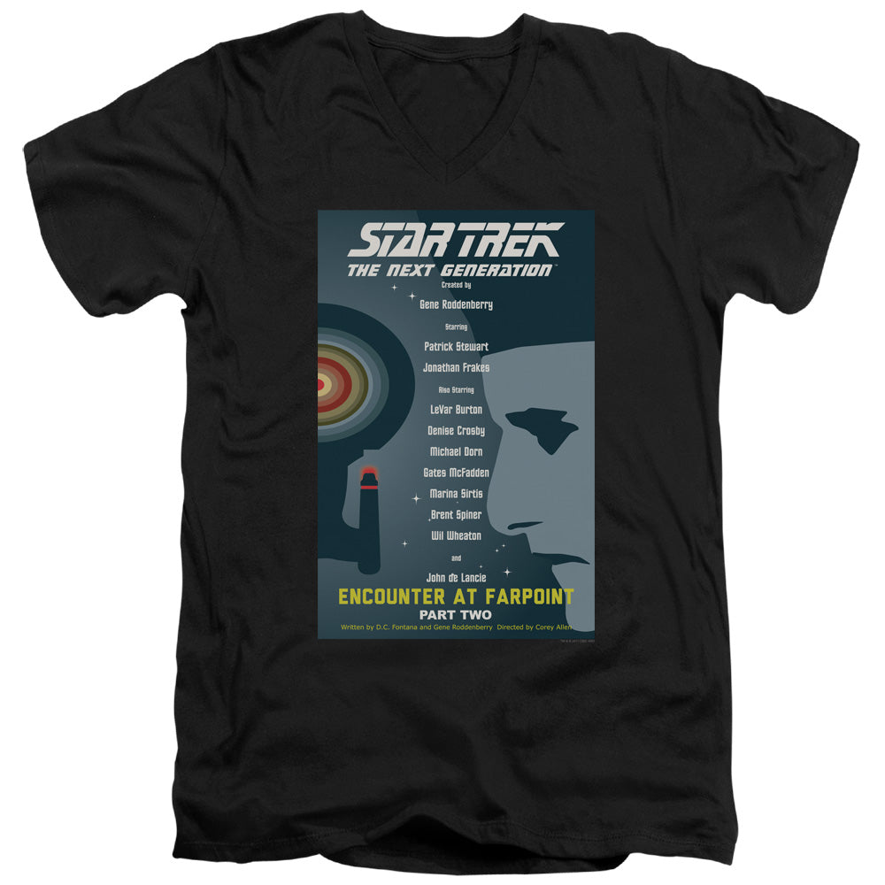 Star Trek Encounter at Farpoint Part Two Black V-Neck T-Shirt
