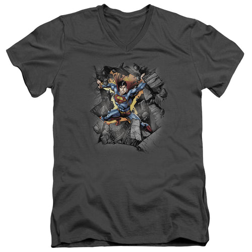 Superman Break on Through V-Neck T-Shirt