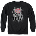 Justice League Shades Of Gray Crewneck Sweatshirt