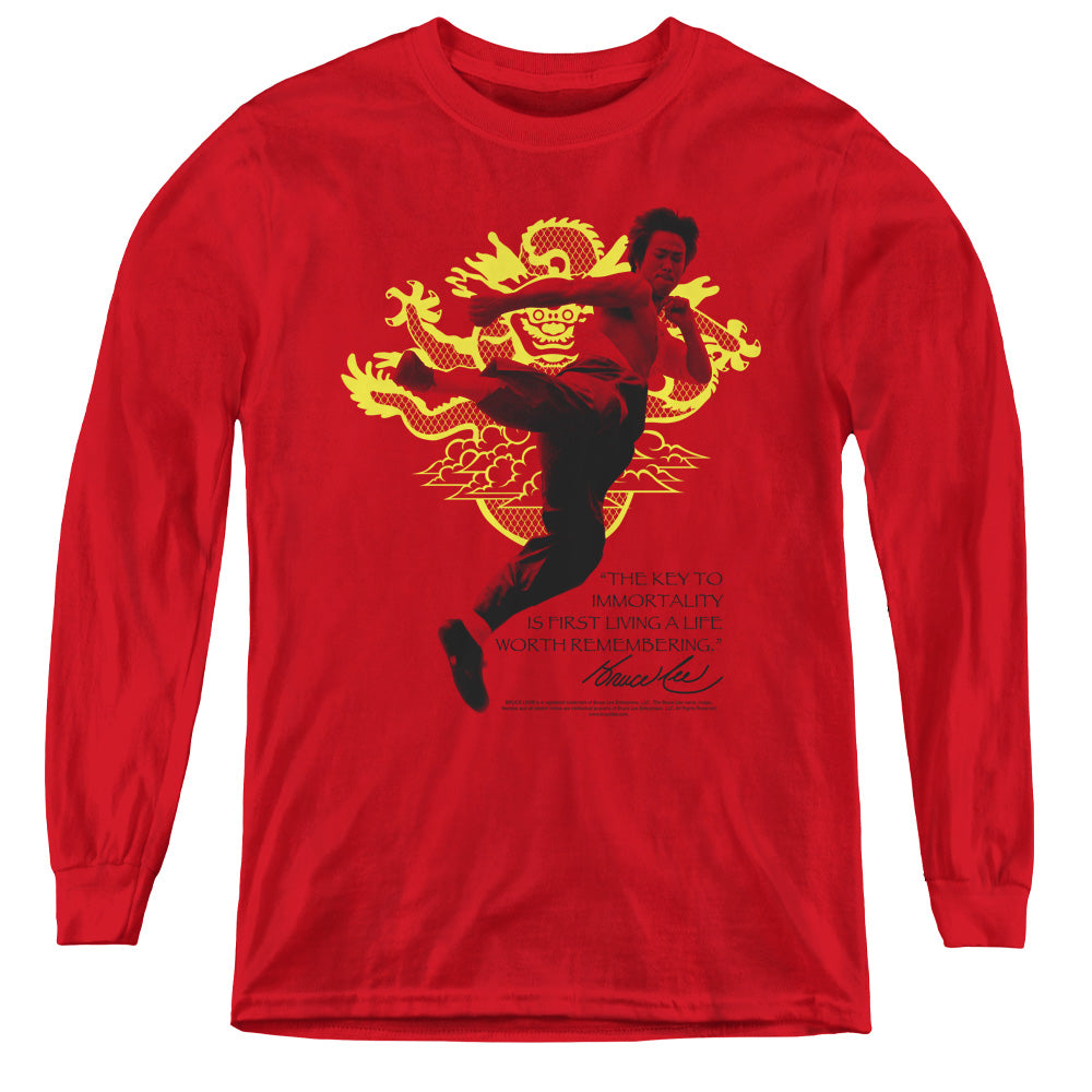 Bruce Lee Immortal Dragon Youth Long Sleeve T-Shirt