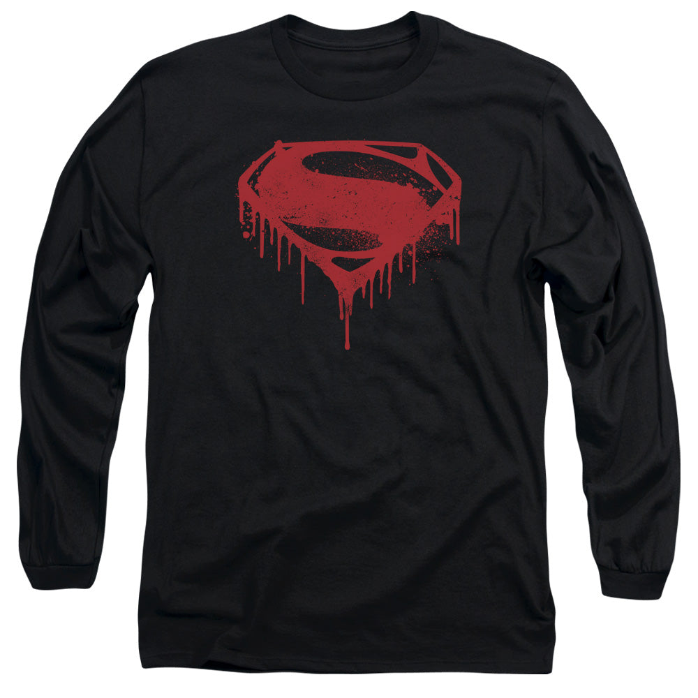 Batman v Superman Splattered Long Sleeve T-Shirt