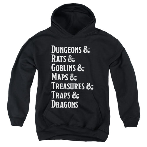 Dungeons & Dragons Dungeon List Youth Hoodie