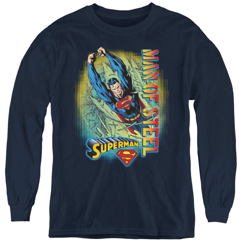 Superman Breakthrough Youth Long Sleeve T-Shirt