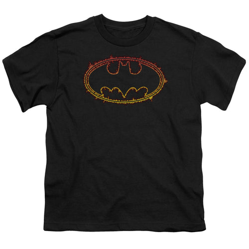 Batman Flame Outlined Logo Youth/Toddler T-Shirt