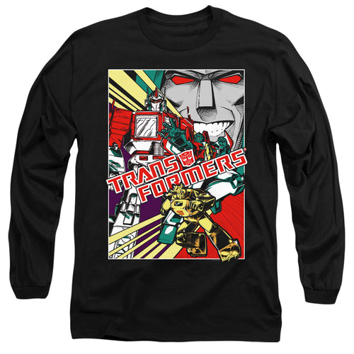 Transformers Comic Poster Long Sleeve T-Shirt