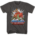 Starburst Battle Cat Masters of the Universe t-shirt in smoke gray