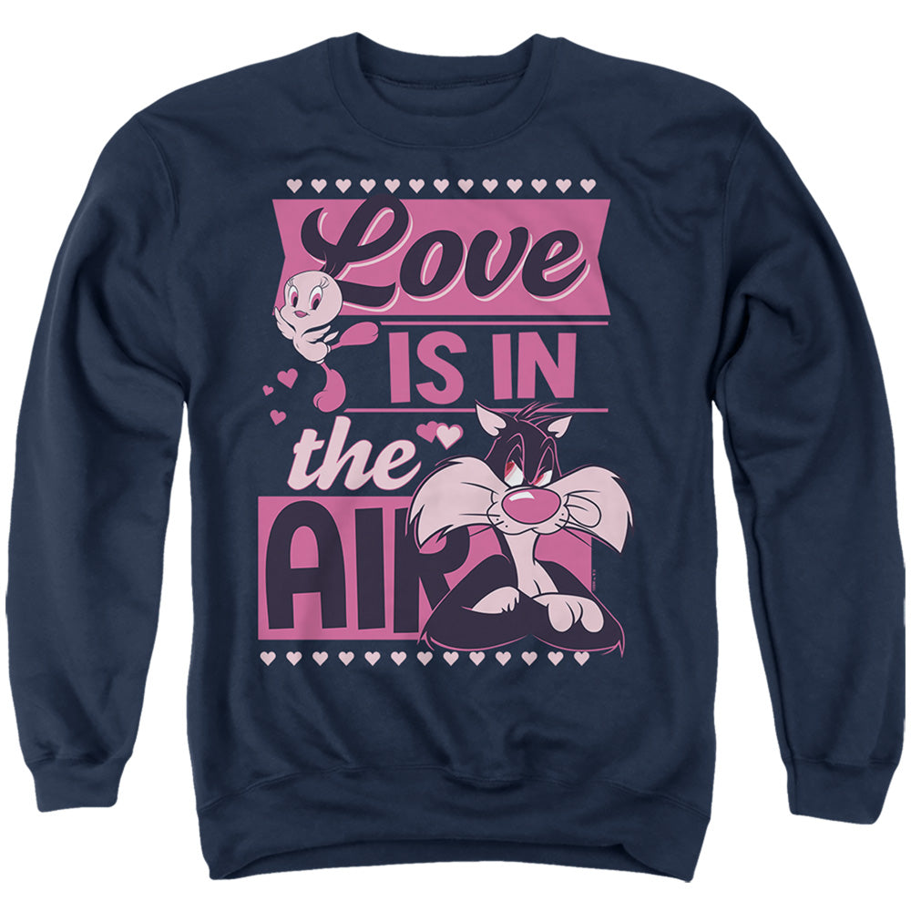Looney Tunes Valentine'S Day Tweety Sylvester Love In The Air Crewneck Sweatshirt