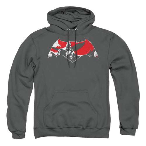 Batman v Superman Armor Splatter Logo Pullover Hoodie