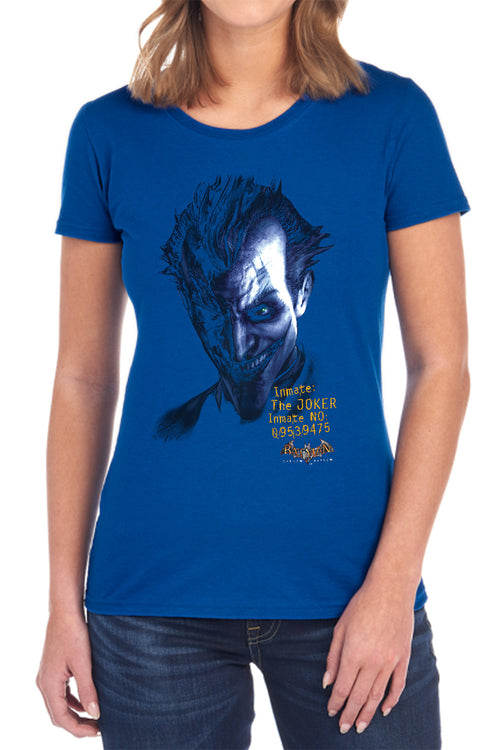 Batman Arkham Joker Womens T-Shirt
