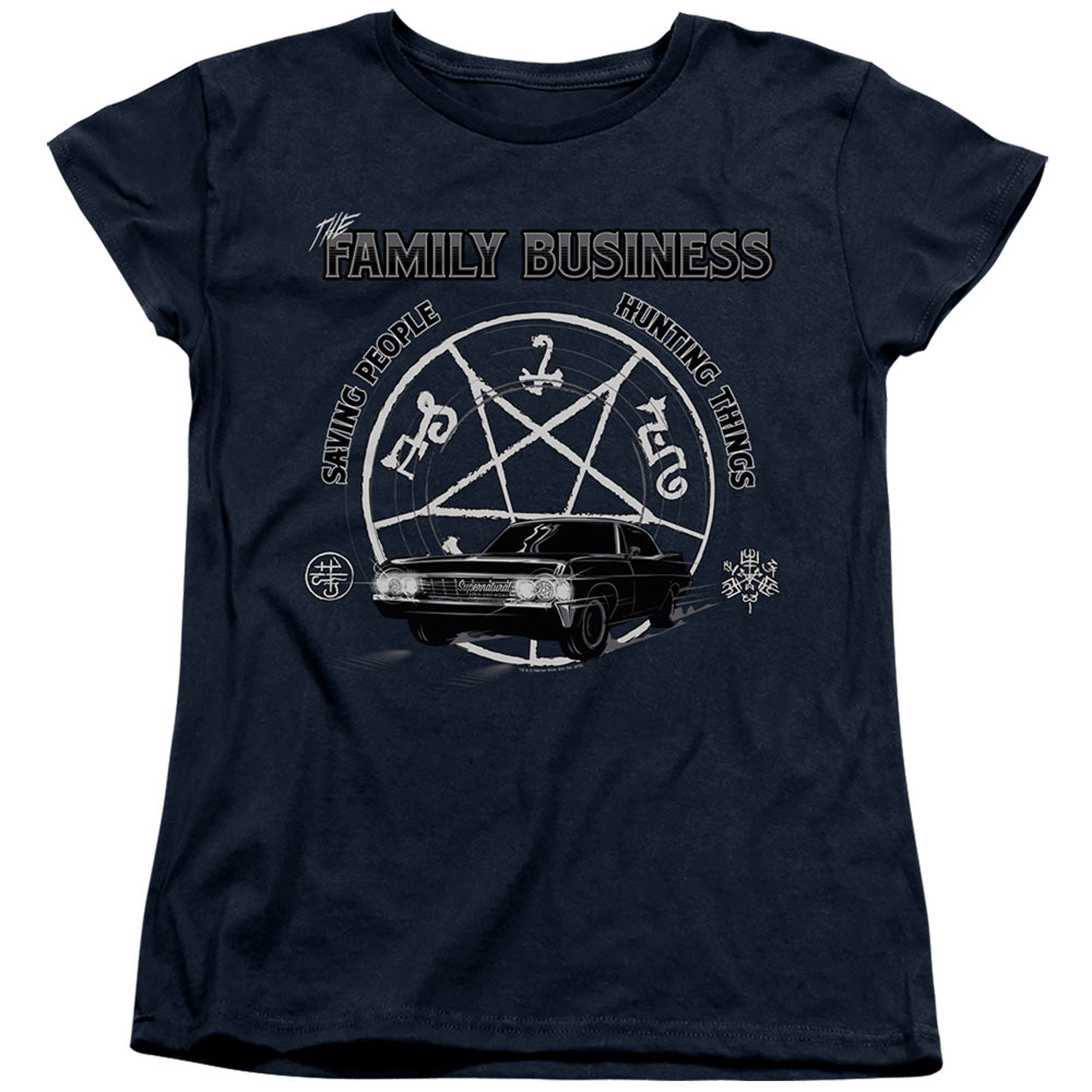 Supernatural The Family Business Impala Womens T-Shirt