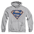 Superman Blue & Orange Shield Athletic Heather Pullover Hoodie