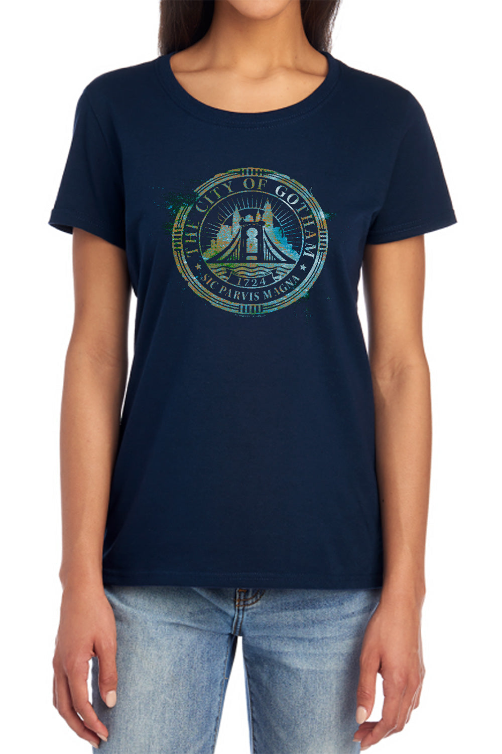 The Batman City of Gotham Seal Womens T-Shirt