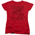 Sesame Street Group Crunch Womens T-Shirt