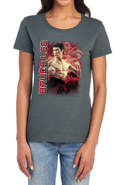 Bruce Lee Fury Womens T-Shirt