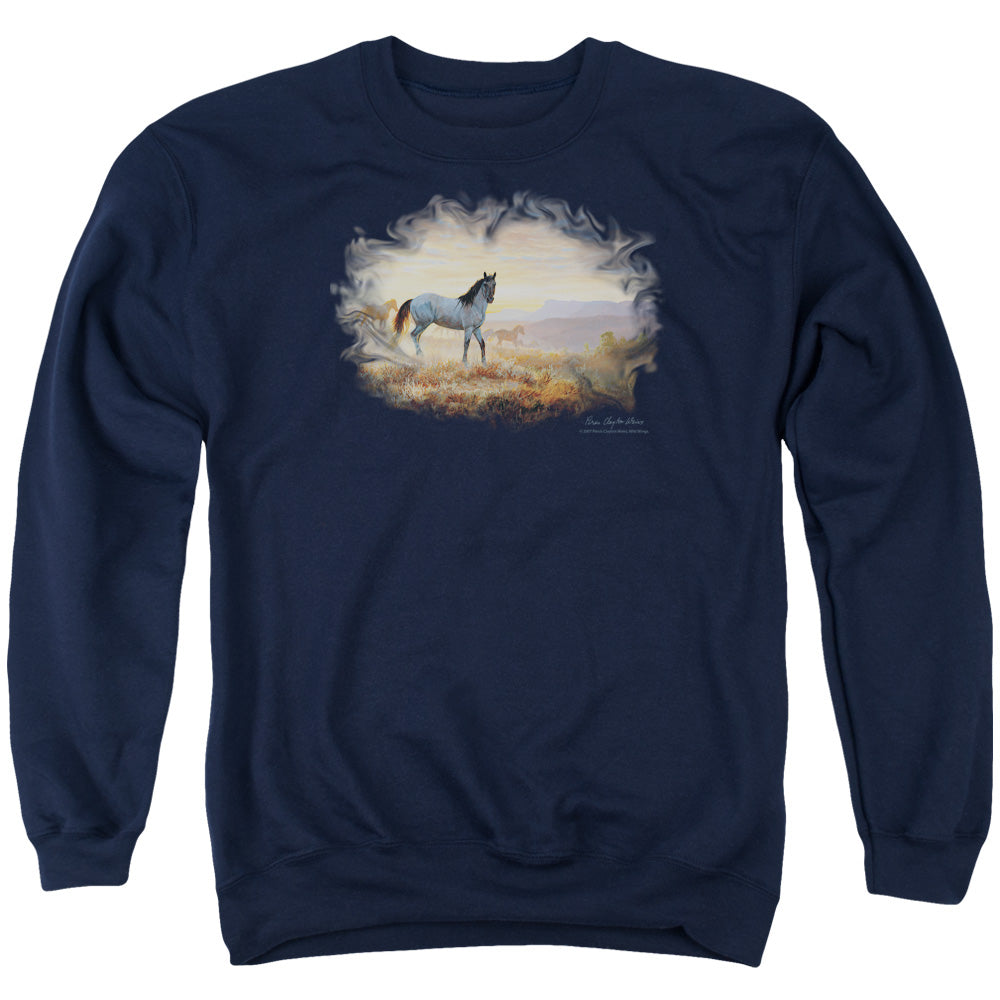 Wild Wings Dust at Dawn Horses Crewneck Sweatshirt
