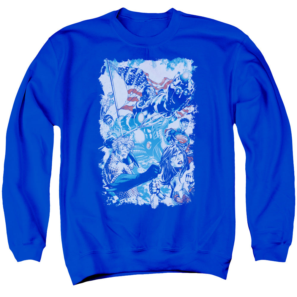 Justice League American Justice Crewneck Sweatshirt