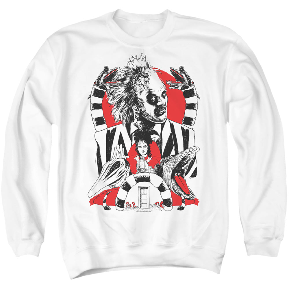 Beetlejuice Beetlejuice Collage Crewneck Sweatshirt