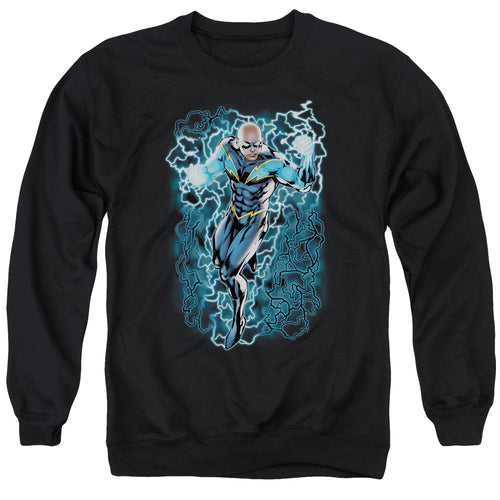 Justice League Black Lightning Bolts Crewneck Sweatshirt