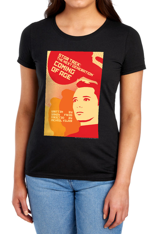 Star Trek Coming of Age Black Womens T-Shirt