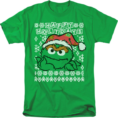 Sesame Street Oscar the Grouch Ugly Christmas T-Shirt