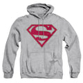 Superman Crimson & Gray Shield Pullover Hoodie