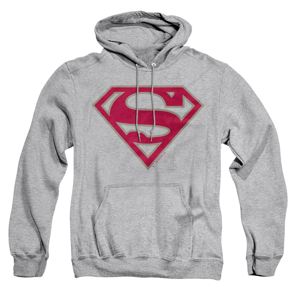 Superman Crimson & Gray Shield Pullover Hoodie