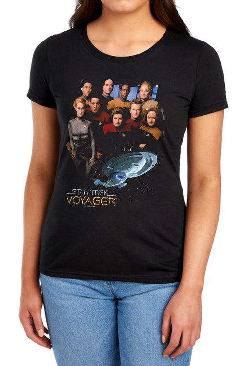 Star Trek Voyager Crew Womens T-Shirt
