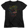 Mighty Mouse Neon Hero Womens T-Shirt