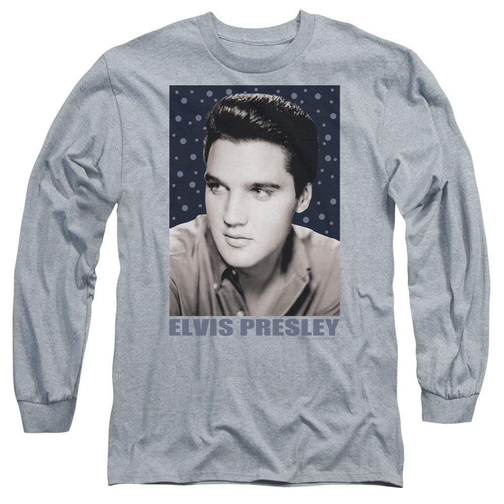 Elvis Presley Blue Sparkle Long Sleeve T-Shirt