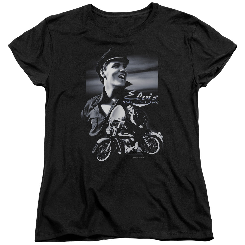 Elvis Presley Motorcycle Womens T-Shirt