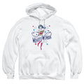 Wonder Woman Wonder Stars White Pullover Hoodie